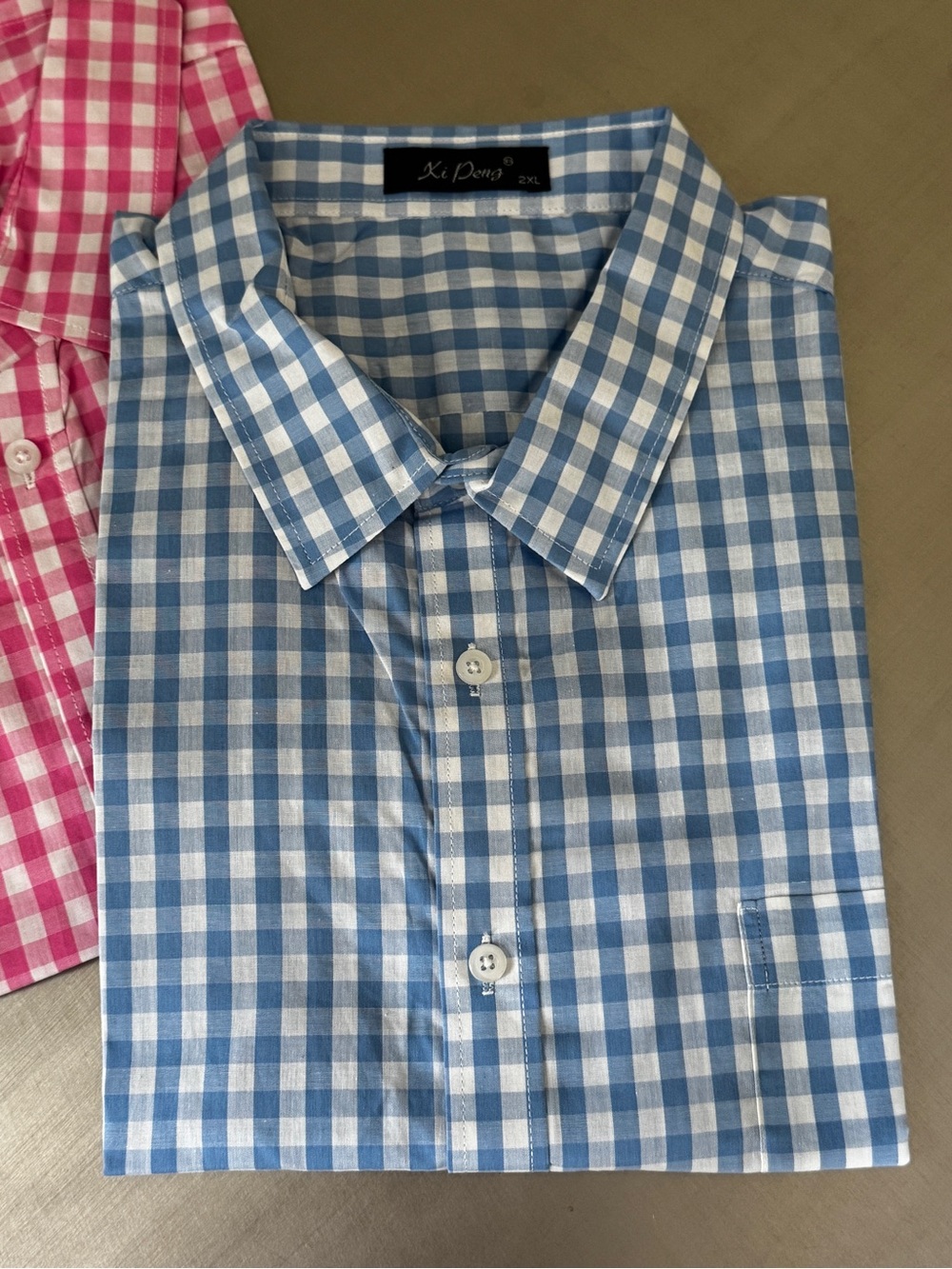 Set of 2 NEW Gingham Short Sleeve Shirts 2XL - Picture 2 of 8